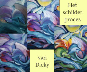 Atelier Kunstig Art schilderproces Dicky Atelier Kunstig Art schilder proces